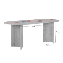Dano Spisebord Oval 200 cm