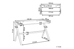 Danvers Spillebord 120 cm med LED-belysning