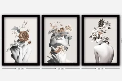 Decorative Framed Painting (3 Pieces) 35x45