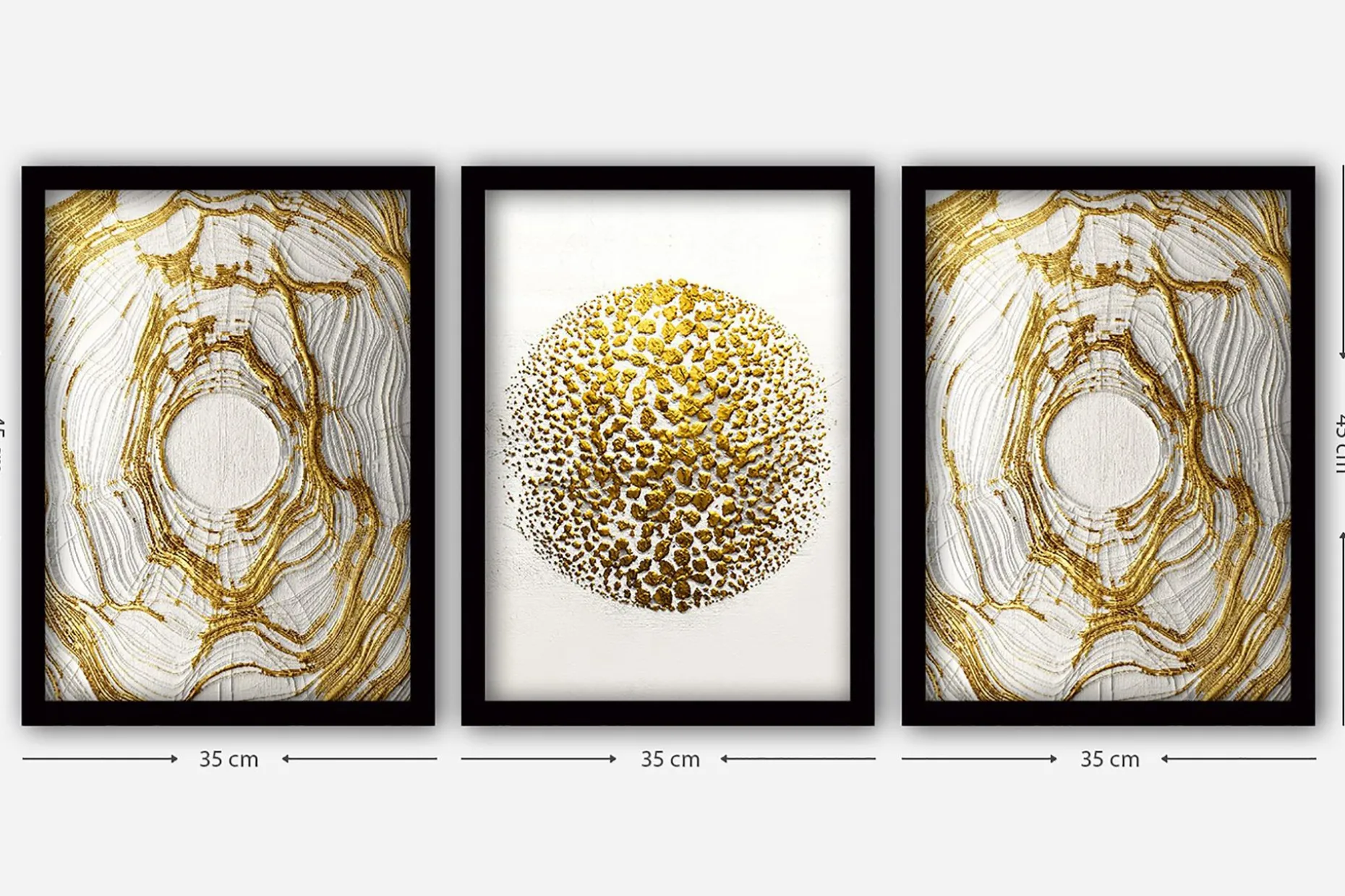Decorative Framed Painting (3 Pieces) 35x45