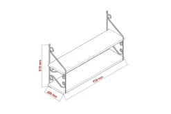 Decormet Vegghylle 2 Hyller