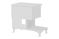 Decorotika Nattbord 46 cm med Oppbevaring Skuff + Hyller Ben