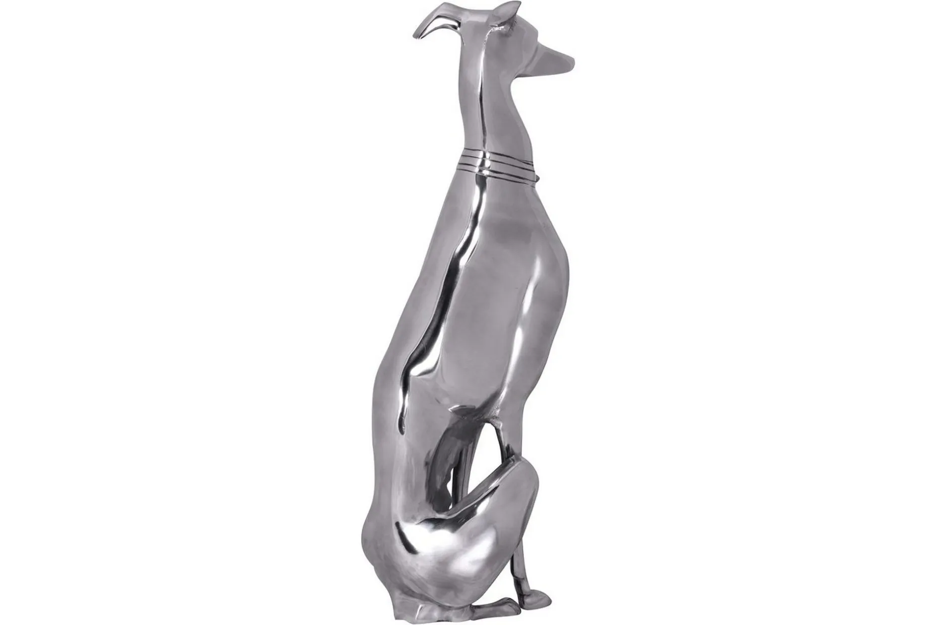 Dekorativ figur Wohnling Aluminium Hund Sølv Moderne