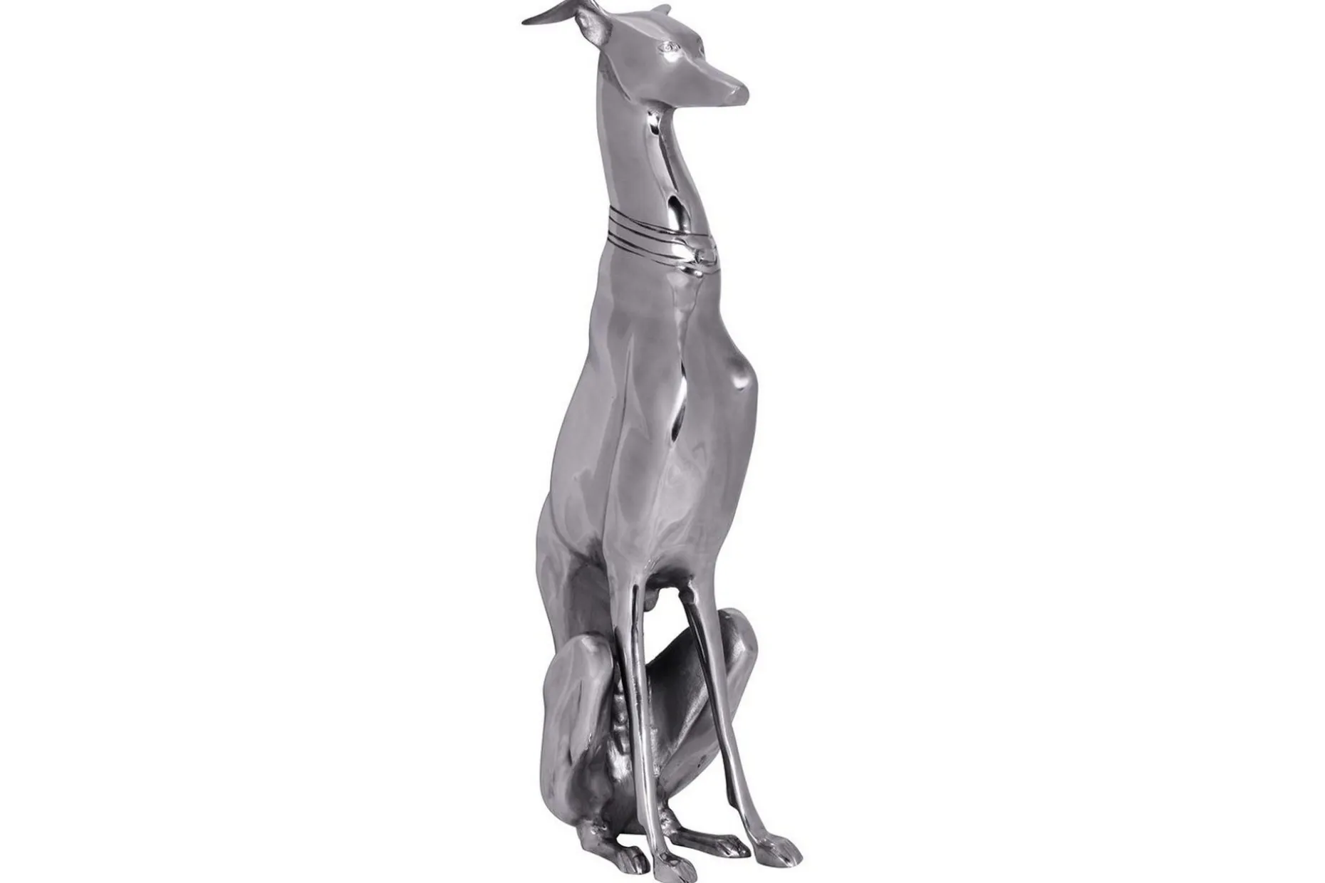 Dekorativ figur Wohnling Aluminium Hund Sølv Moderne