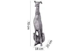 Dekorativ figur Wohnling Aluminium Hund Sølv Moderne