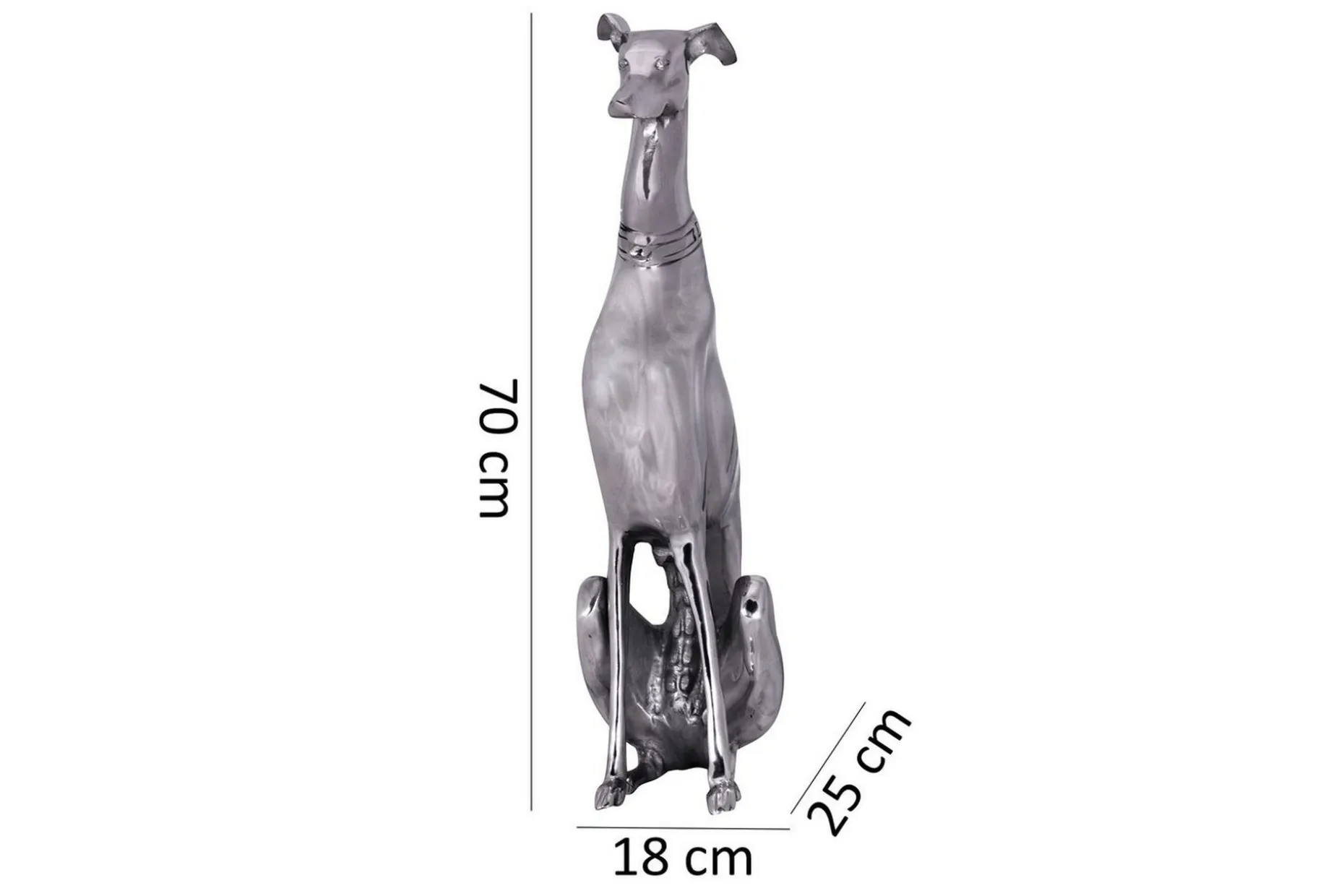 Dekorativ figur Wohnling Aluminium Hund Sølv Moderne
