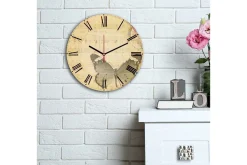 Dekorativ MDF Veggklokke 30 cm