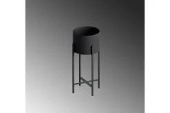 Dekorativ potte Mirven Svart 23 x 23 x 48 cm