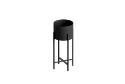 Dekorativ potte Mirven Svart 23 x 23 x 48 cm