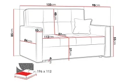 Denegal 2-seters Sovesofa