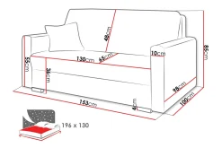 Denegal 2-seters Sovesofa