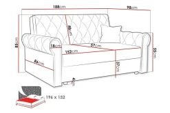 Denegal 2-seters Sovesofa