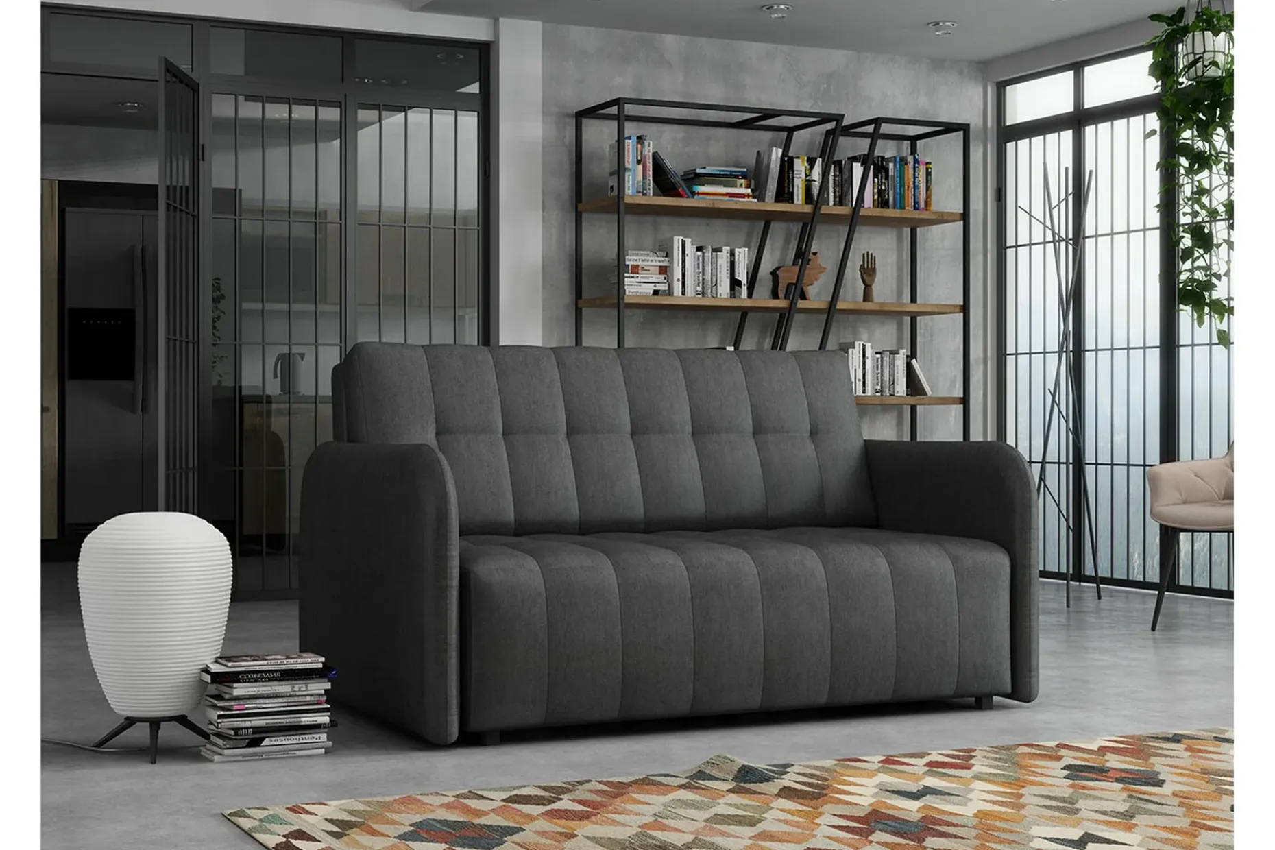 Denegal 2-sits Bäddsoffa Dark grey