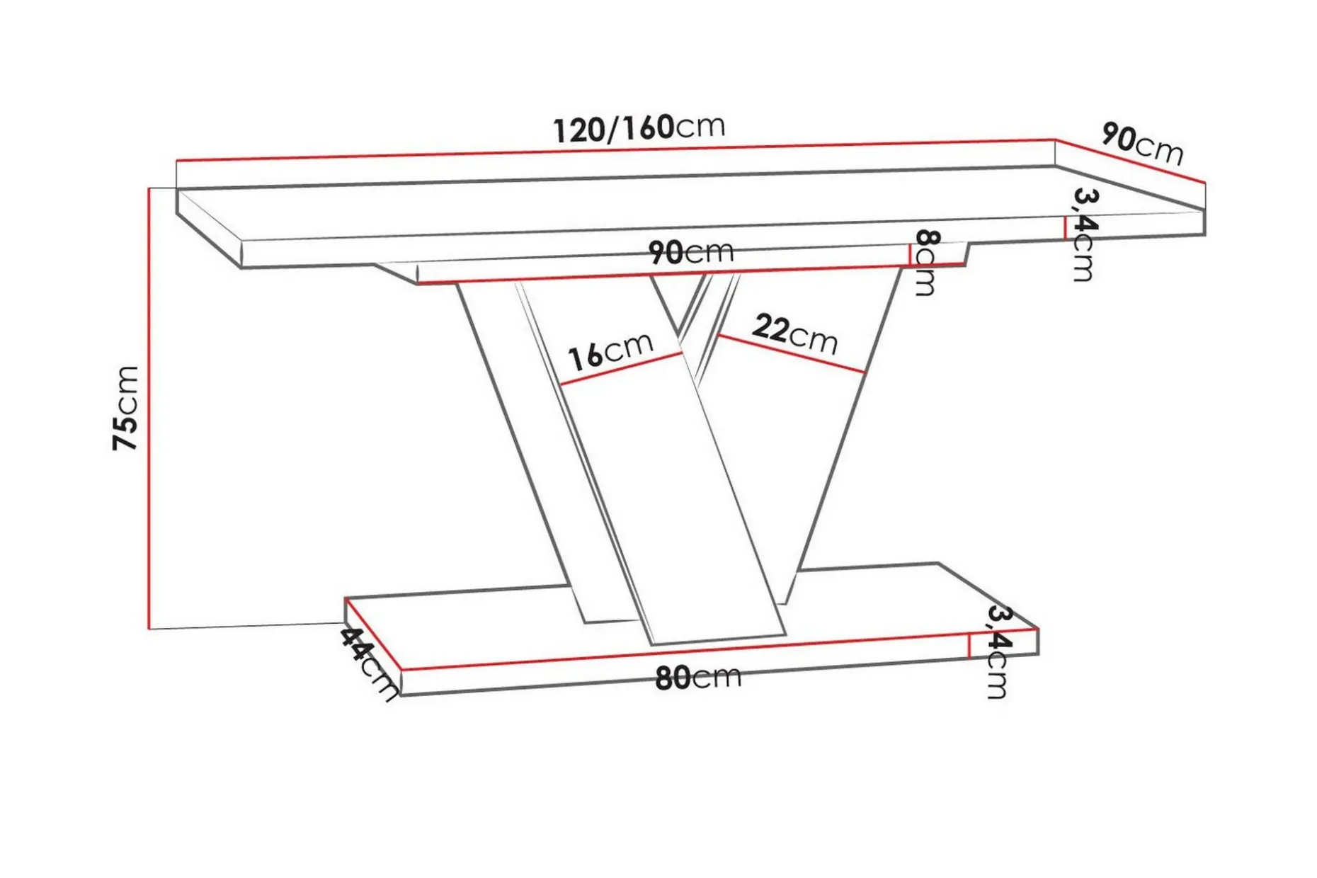 Denogal Spisebord 90 cm