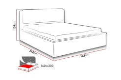Denver Seng 182x214 cm LED-belysning
