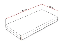 Derry Fjærmadrass 90x200 cm
