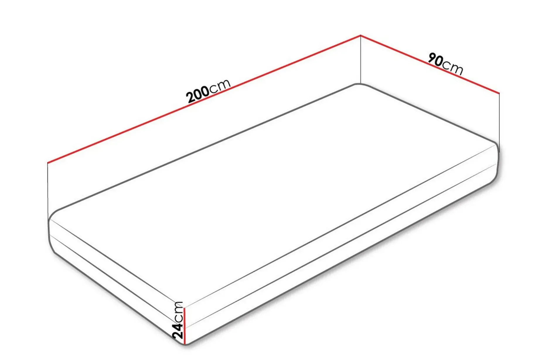 Derry Fjærmadrass 90x200 cm