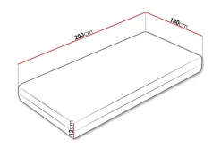 Derry Skummadrass 180x200 cm