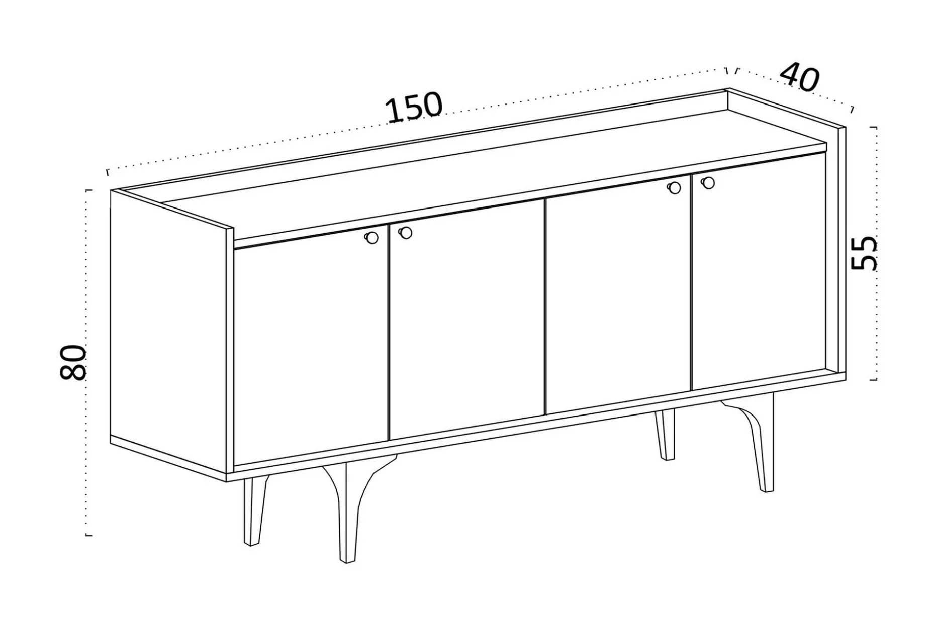 Desgrar Konsollbord 150x80 cm