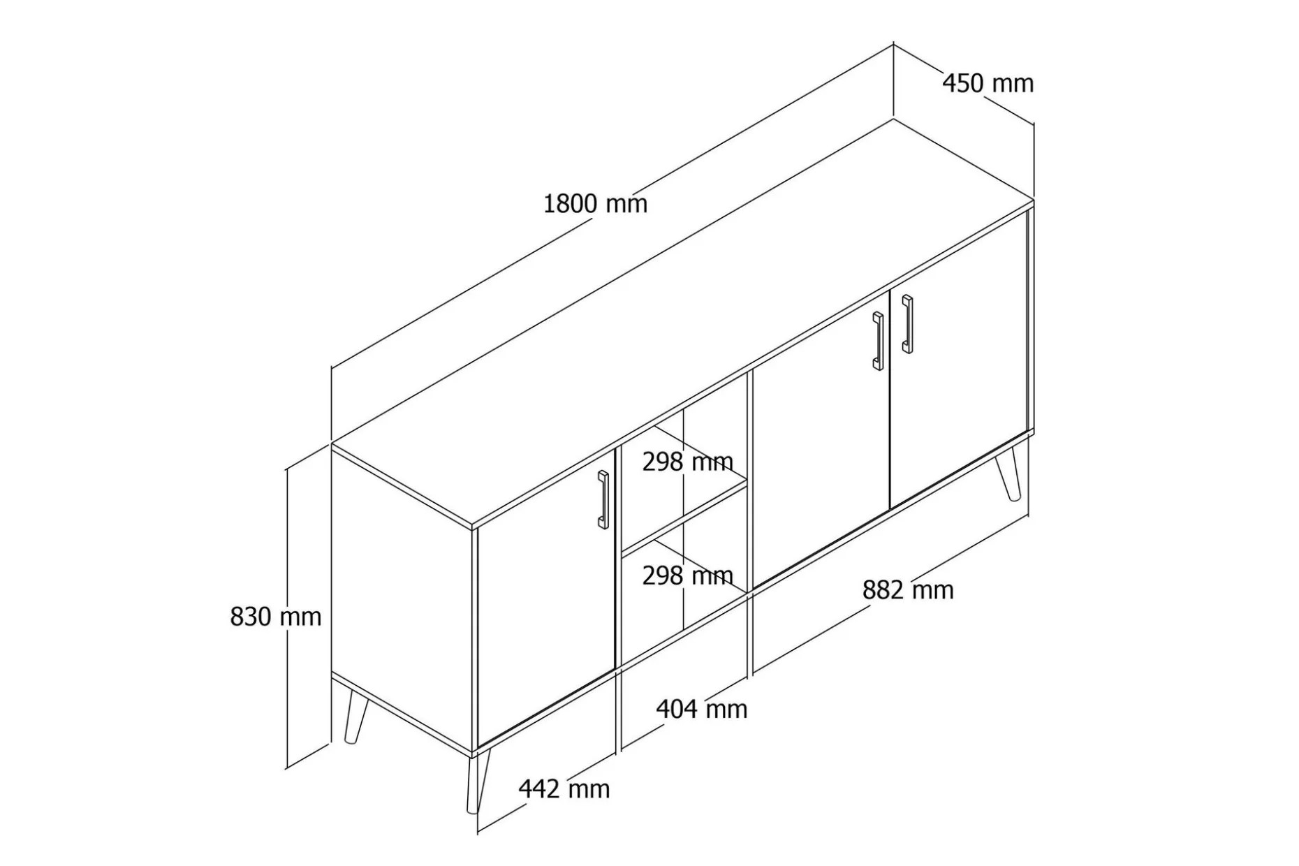 Desgrar Konsollbord 180x80 cm