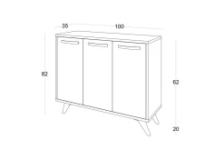 Desgrar Oppbevaringsskap 100x82 cm