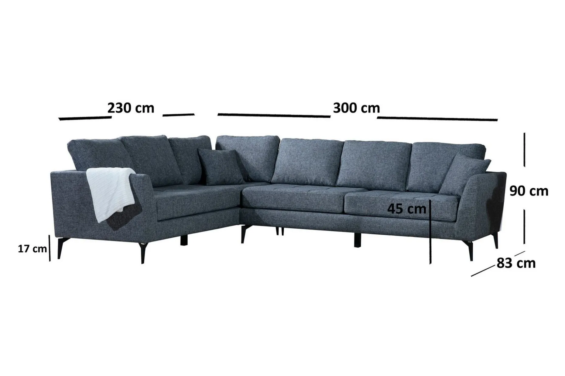 Destinye Hjørnesofa med Divan Venstre