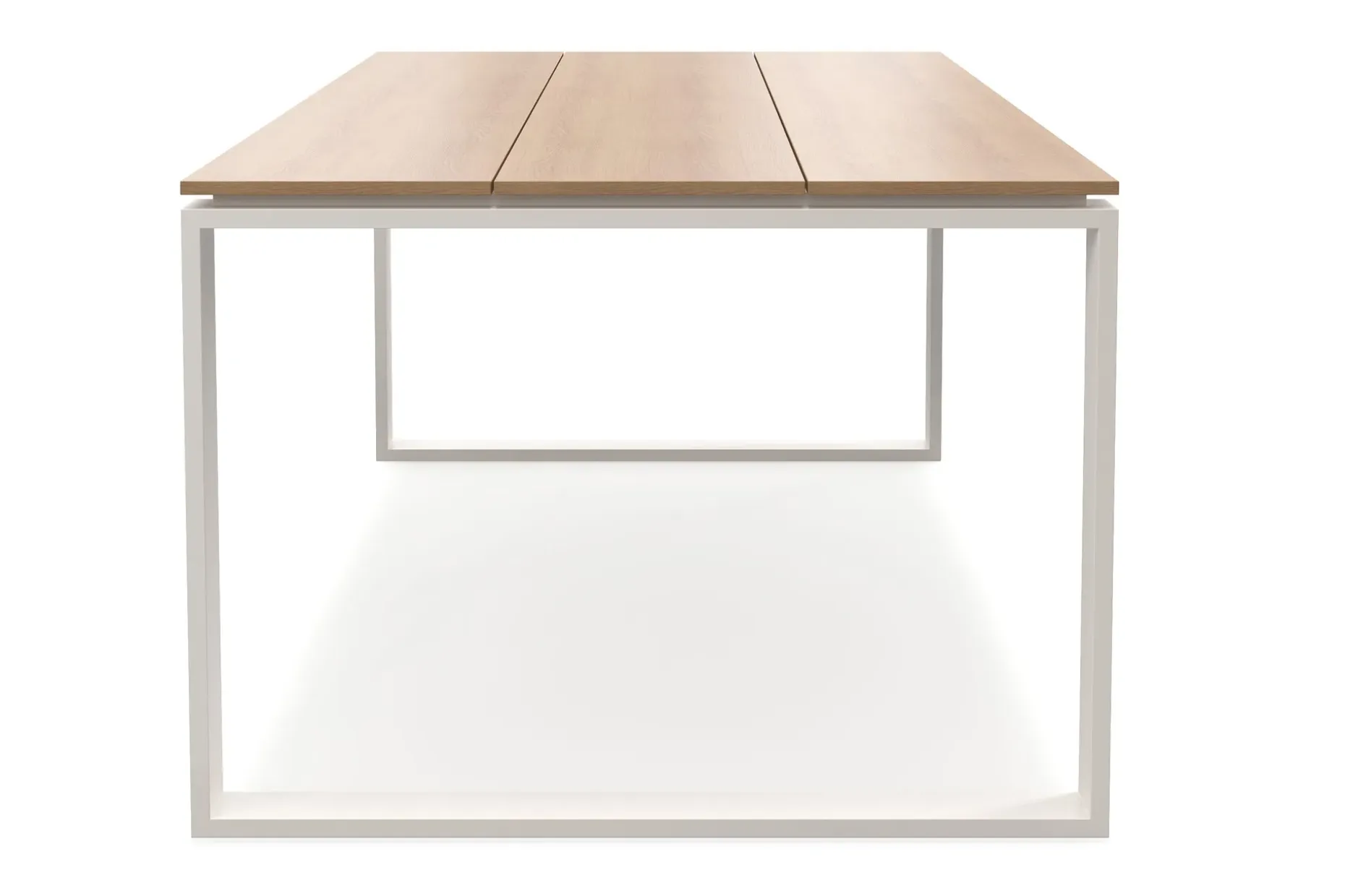 Devon stort rektangulært utendørs spisebord 210x100 cm i aluminium