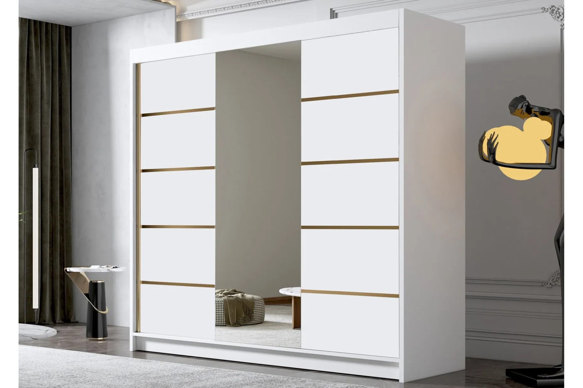 Dianna Garderobe med Speil 200x215 cm