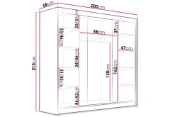 Dianna Garderobe 200x215 cm