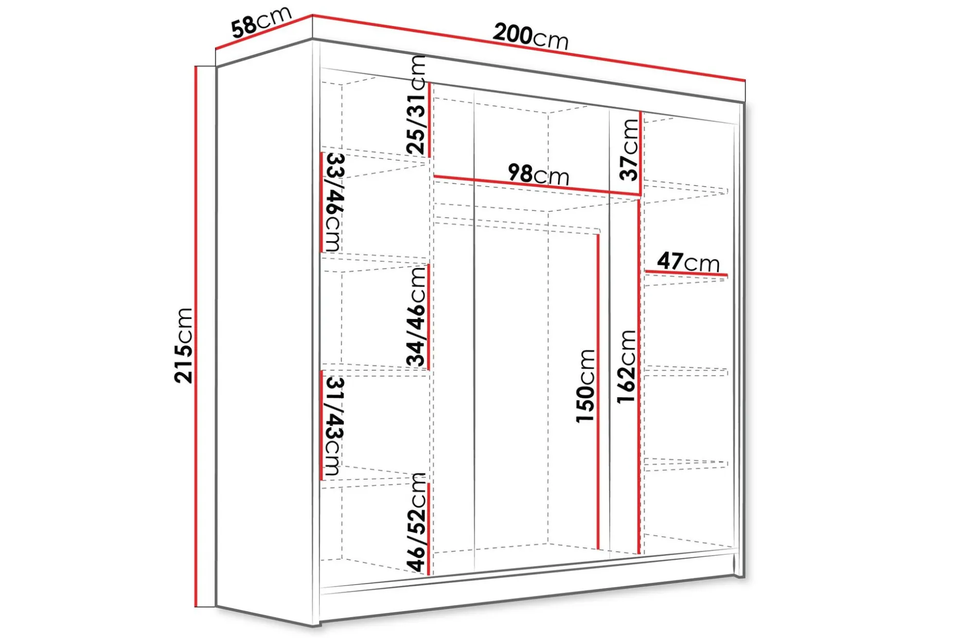 Dianna Garderobe 200x215 cm