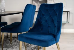 Dipp Spisegruppe 180 cm Rektangulær med 6 Velvet Stoler