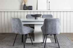 Disa Spisegruppe 120 cm Rektangulær med 4 Rosie Stoler