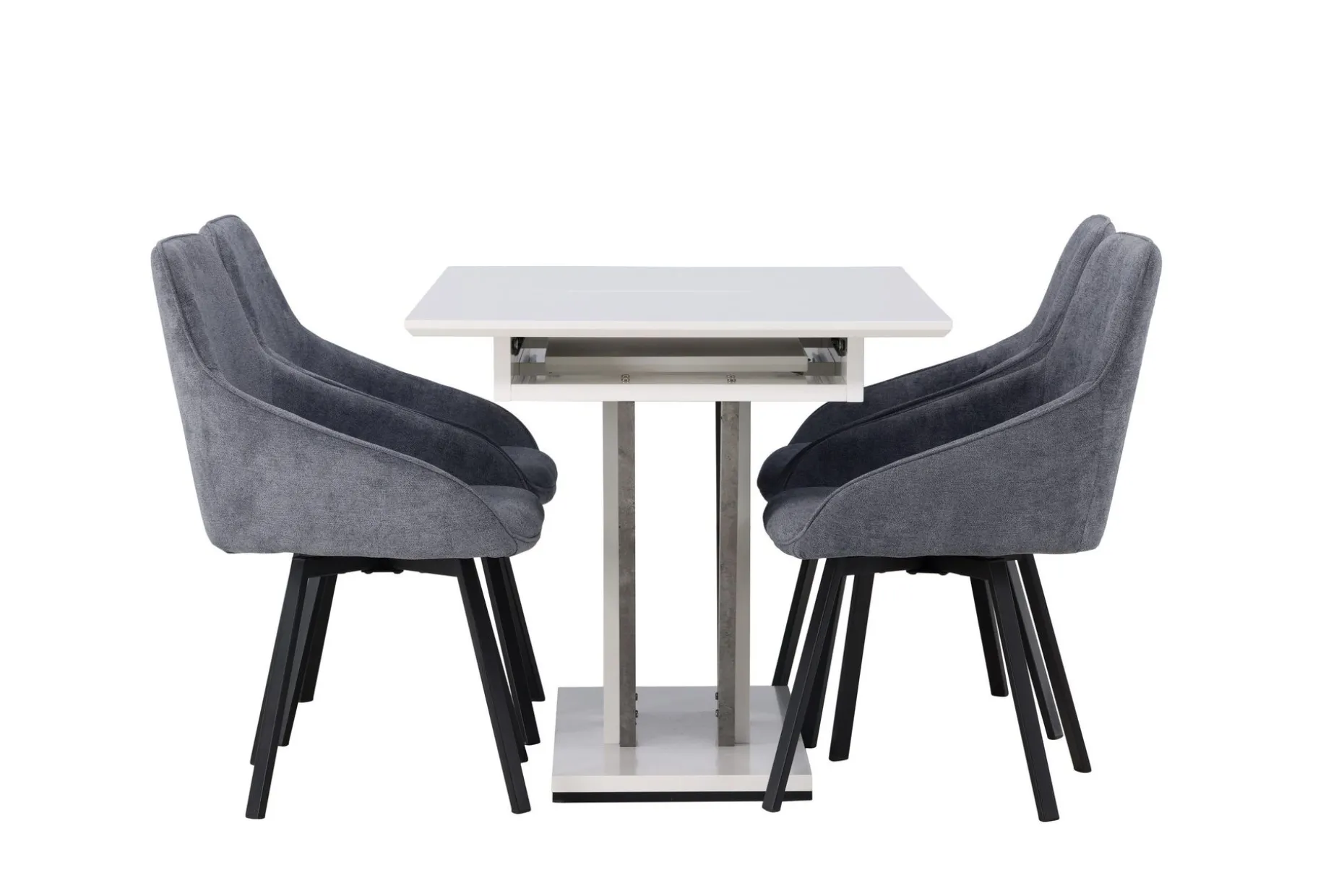 Disa Spisegruppe 120 cm Rektangulær med 4 Rosie Stoler