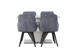 Disa Spisegruppe 120 cm Rektangulær med 4 Rosie Stoler