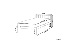Dobbeltseng FLORAC 90 x 200 cm hvit