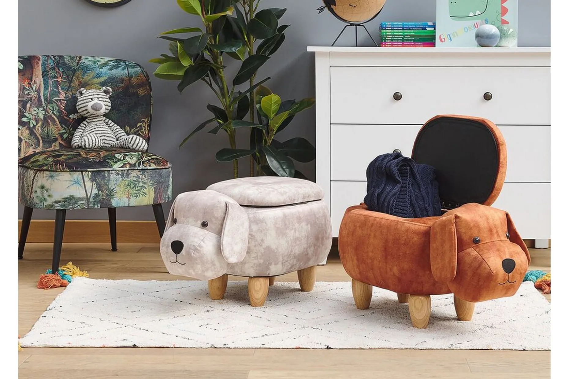 Doggy Sittepuff med Oppbevaring
