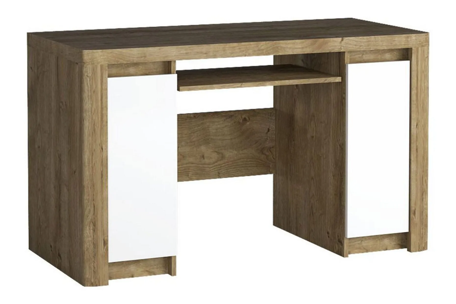Domardon Skrivebord 130 cm med Oppbevaring 2 Skap