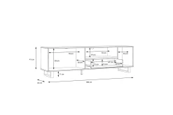 Donmills TV-benk 180 cm