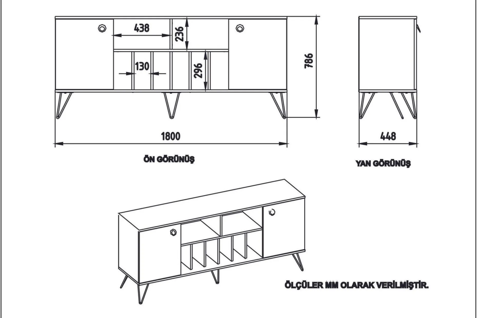 Dregrich Sidebord 180 cm