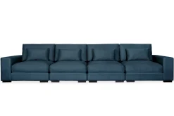 Dubai 4-seters sofa fløyel ekstra dyp