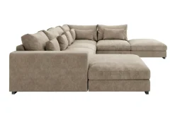 Dubai stor U-sofa modul med divan venstre ekstra dyp i Chenille