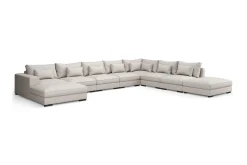 Dubai U-modulsofa Large med divan venstre ekstra dyp