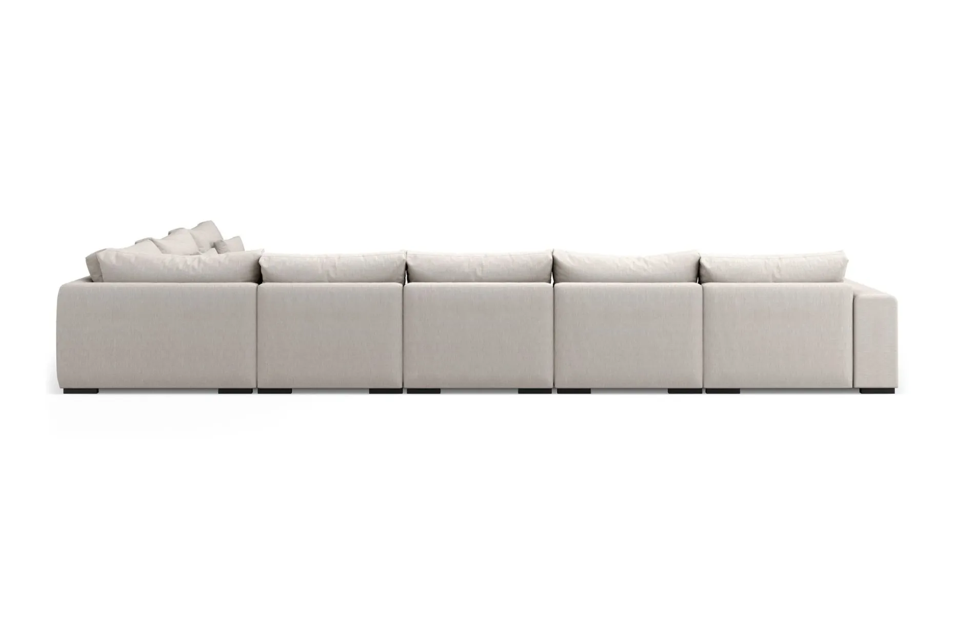 Dubai U-modulsofa Large med divan venstre ekstra dyp