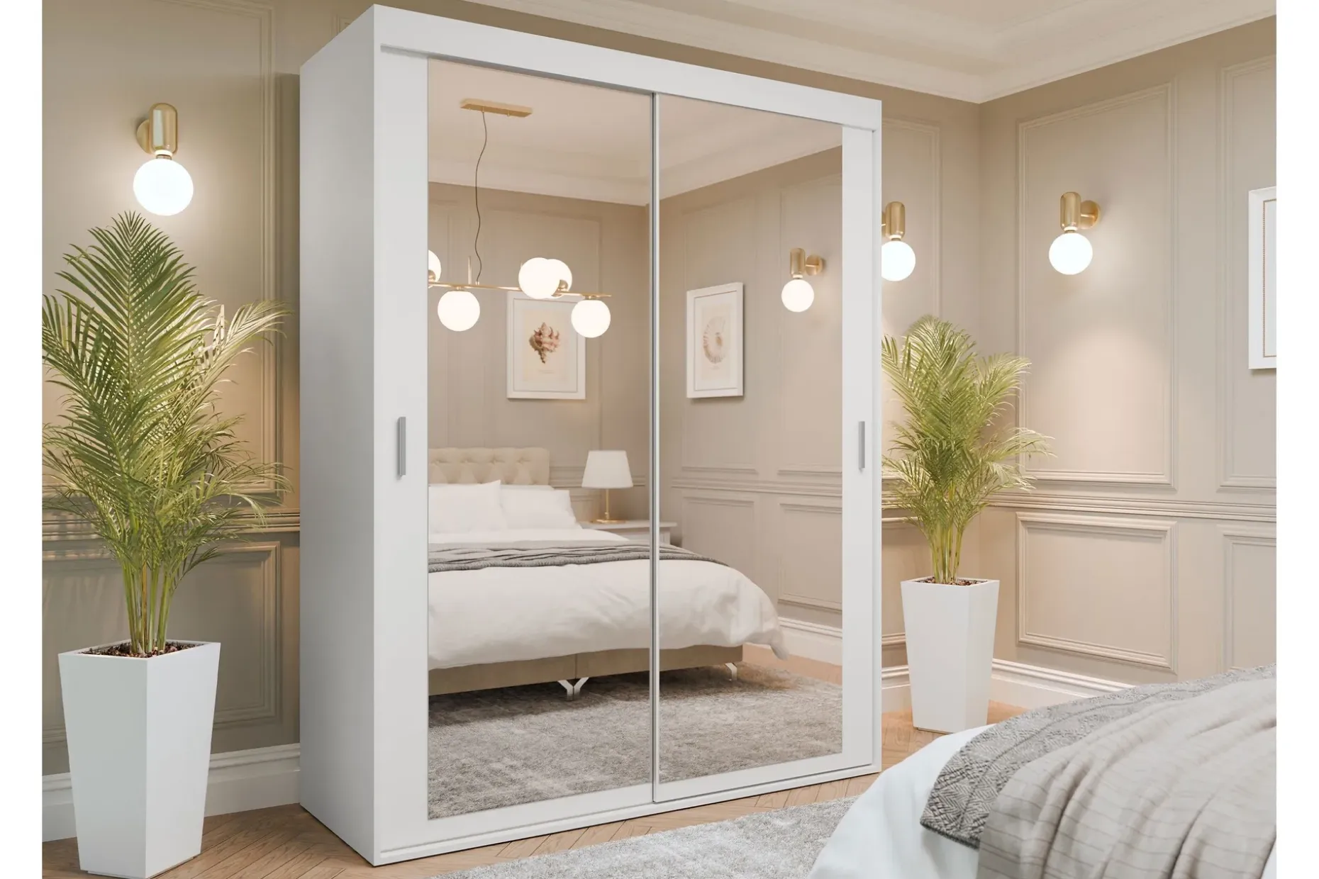 Duetter Garderobe Med Speil 160x205 cm