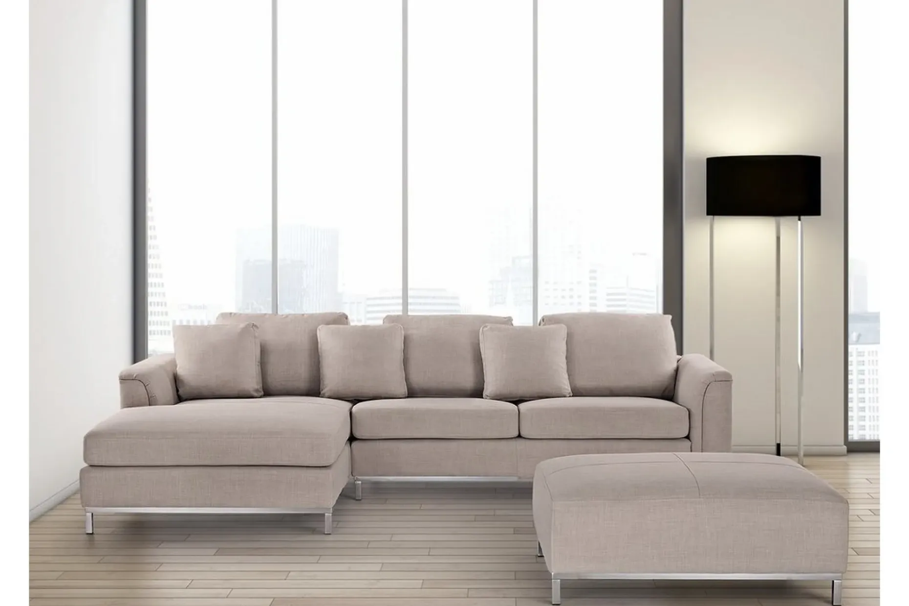 Dugard Hjørnesofa Høyre + Fotskammel