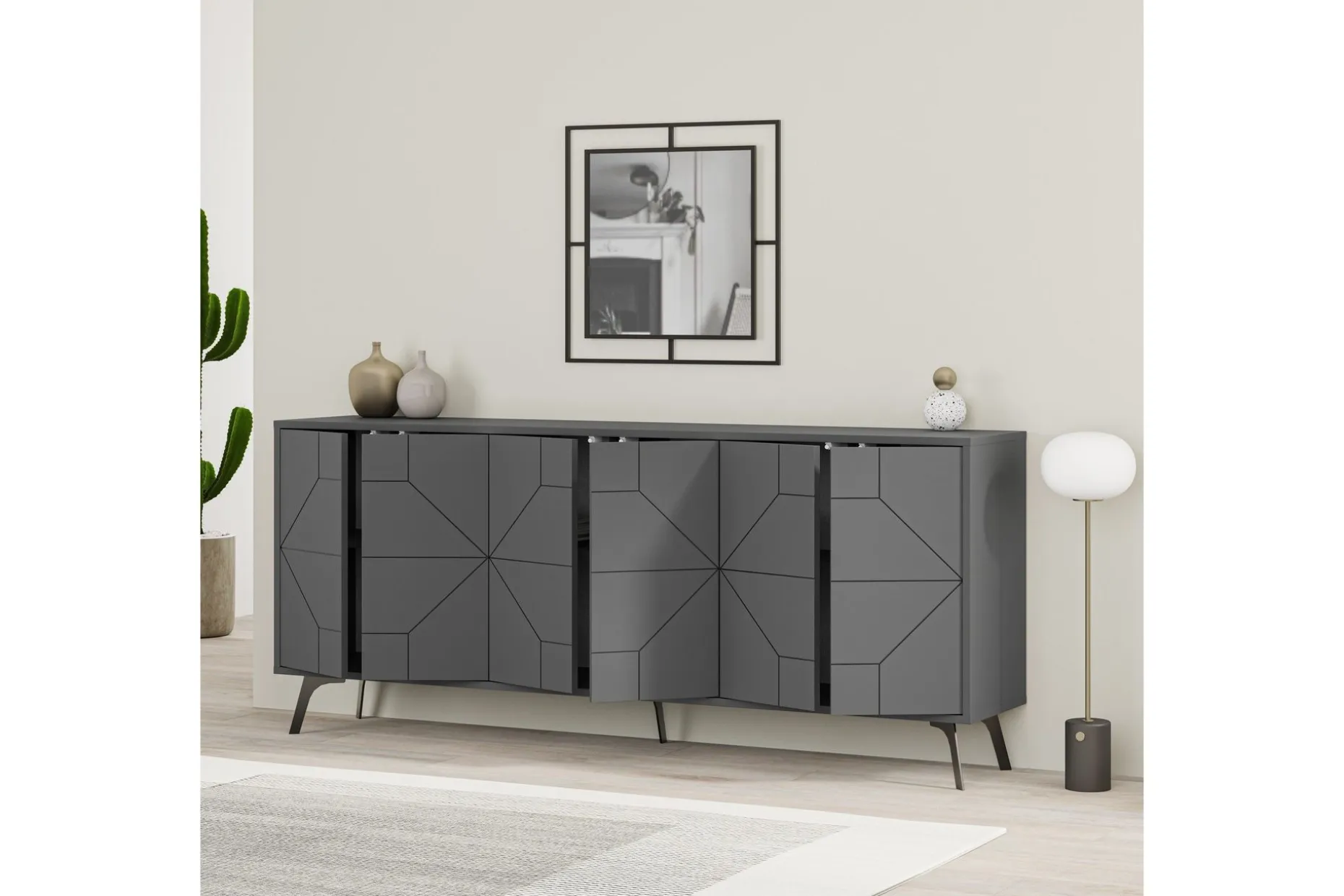 Dune Konsollbord 183,8x77,4 cm Antrasitt