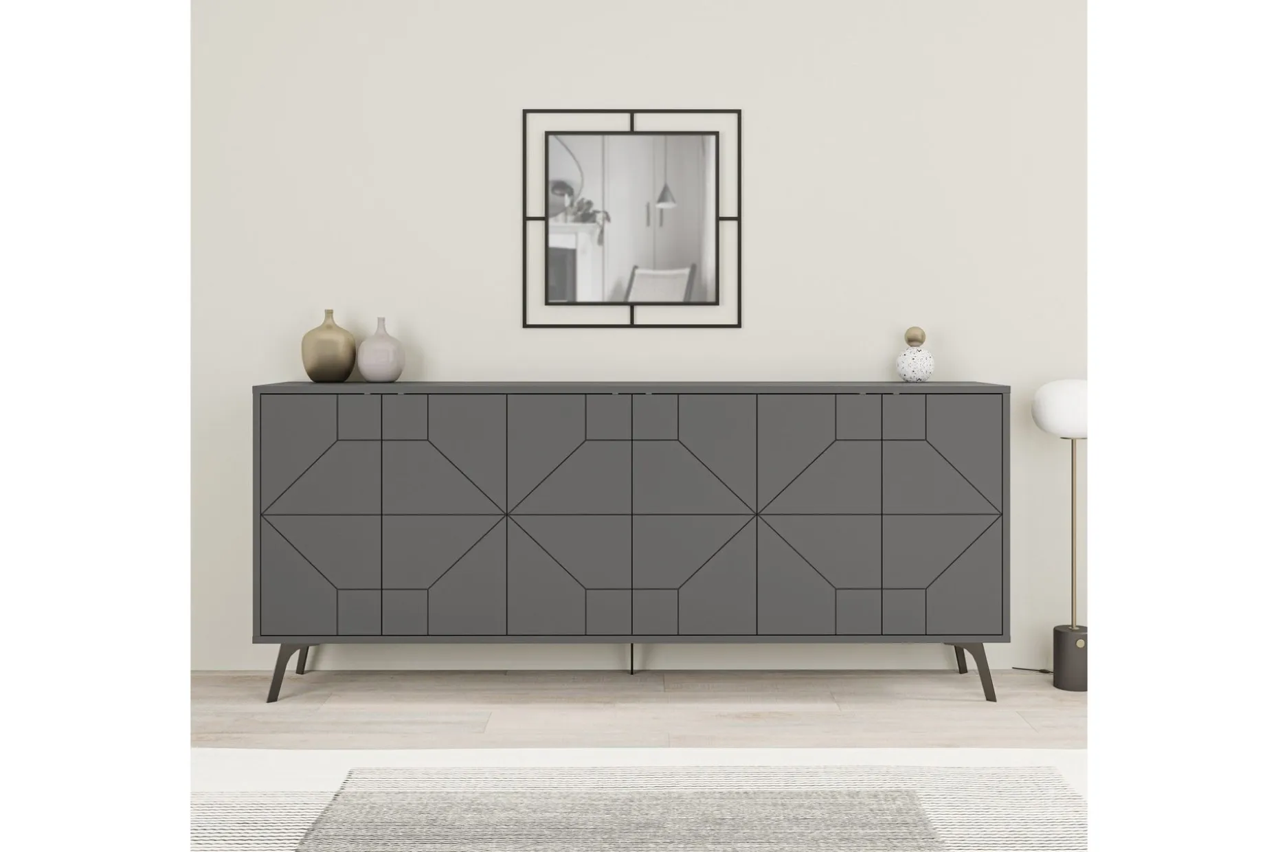 Dune Konsollbord 183,8x77,4 cm Antrasitt