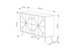 Dune Konsollbord 123x77,4 cm Brun/Hvit