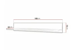 Dunvegan Vägghylla 100x22 cm White