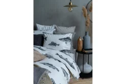 Dynetrekksett Enkeltseng 2-Dels Fisk Hvit